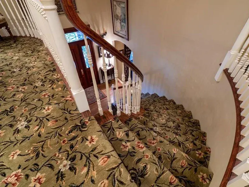 Stair project by Barron's Flooring & Home in Pine Grove, CA featuring Pattern carpet