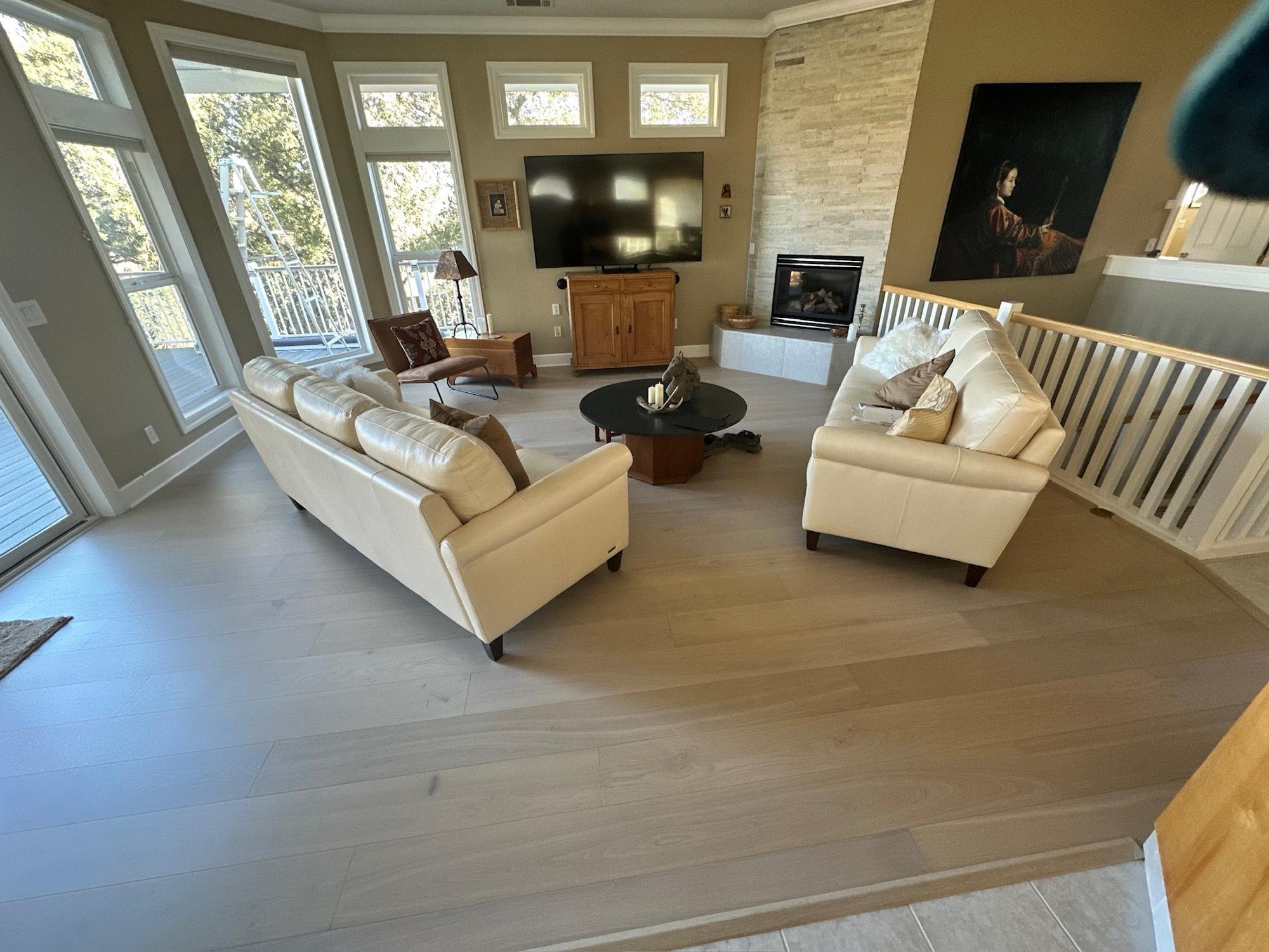 Hardwood flooring in a Sutter Creek living room