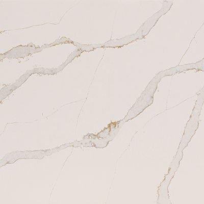 ONE Quartz - Marble Look Calacatta Aurora, Slab, Variable, Polished, 3CM Tile by Daltile